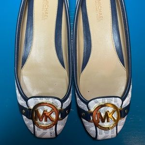 Michael Kors NavyBlue/White Flats